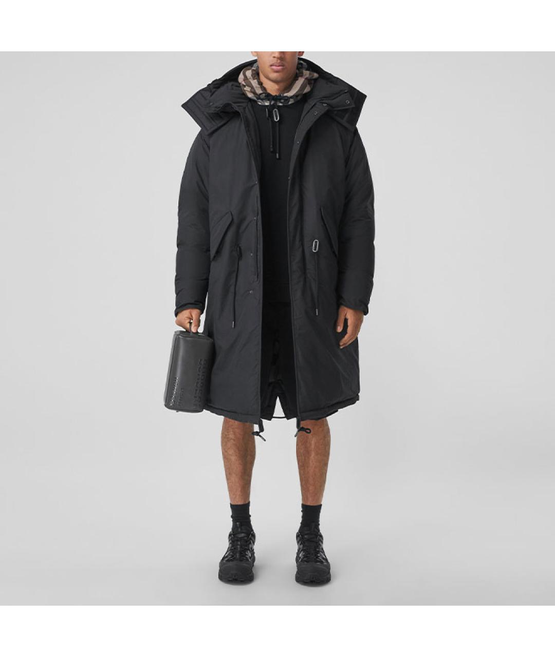 BURBERRY Черный пуховик, фото 2