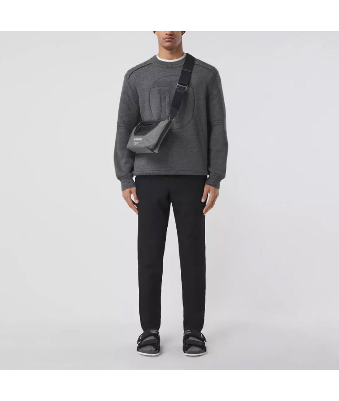 BURBERRY Серый кашемировый джемпер / свитер, фото 3