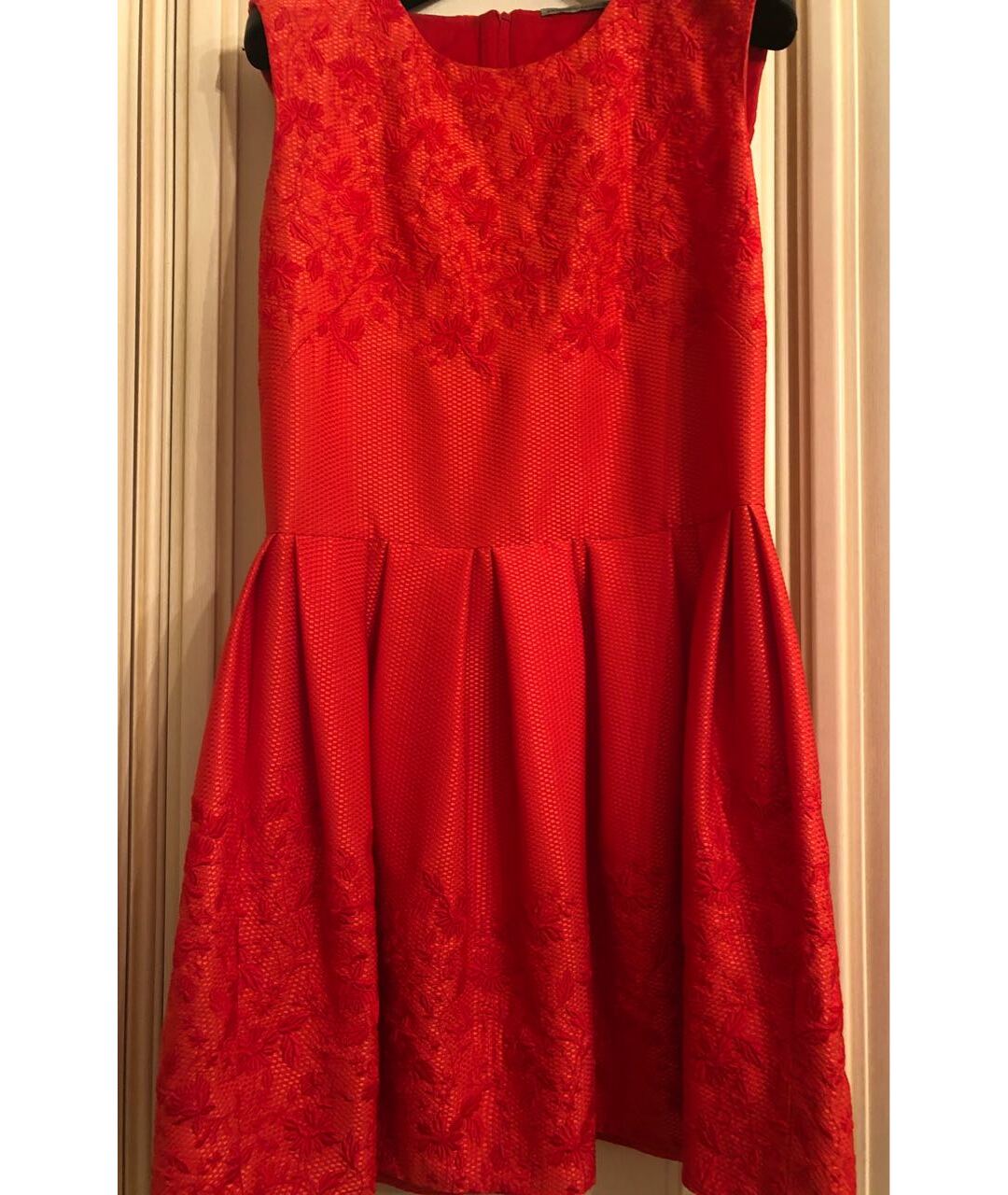 ERMANNO SCERVINO Красное хлопковое повседневное платье, фото 2