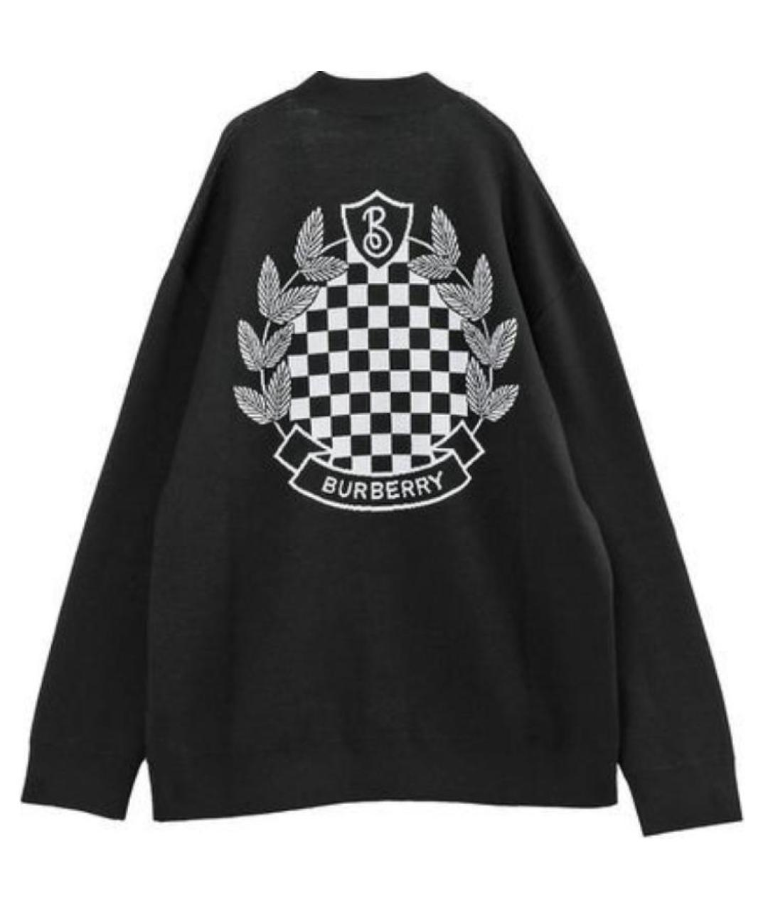 BURBERRY Черный кашемировый джемпер / свитер, фото 2