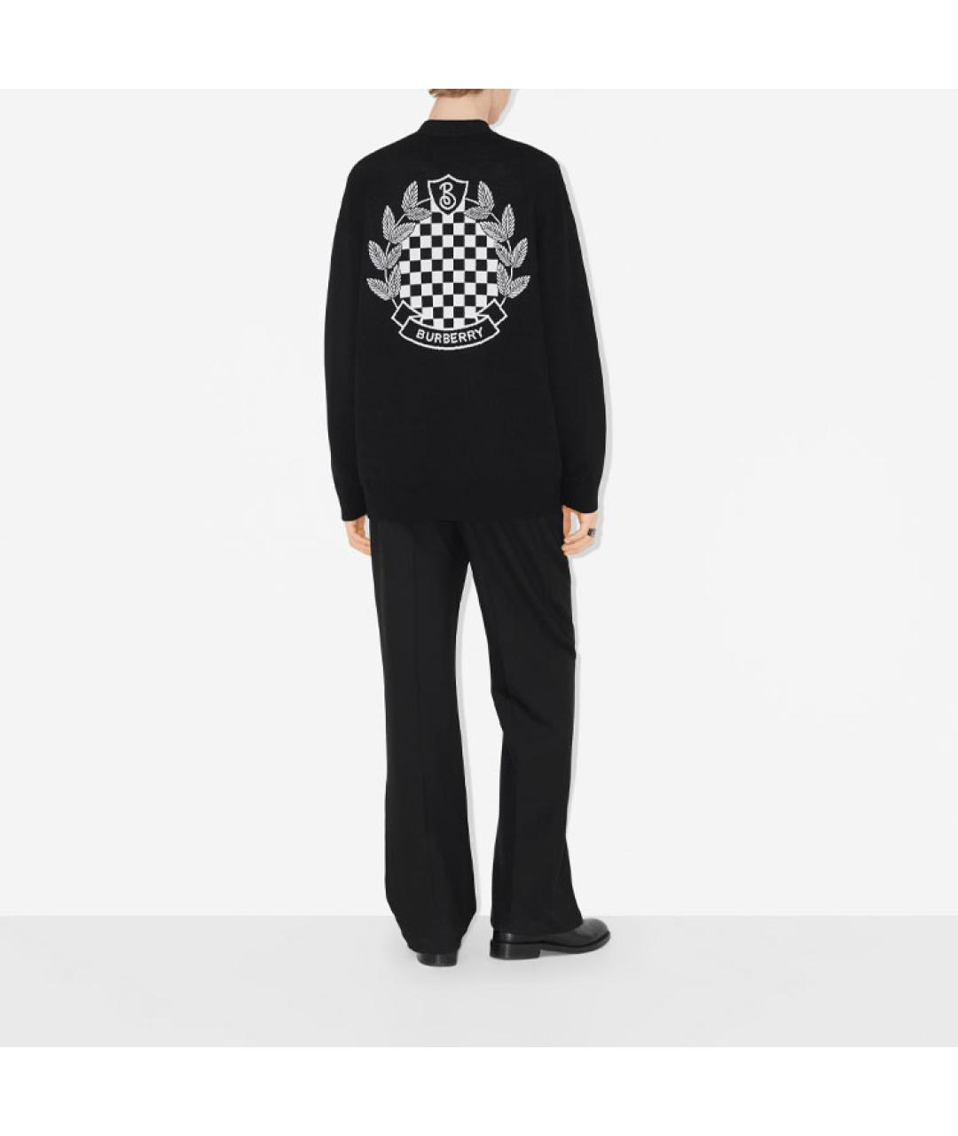 BURBERRY Черный кашемировый джемпер / свитер, фото 4