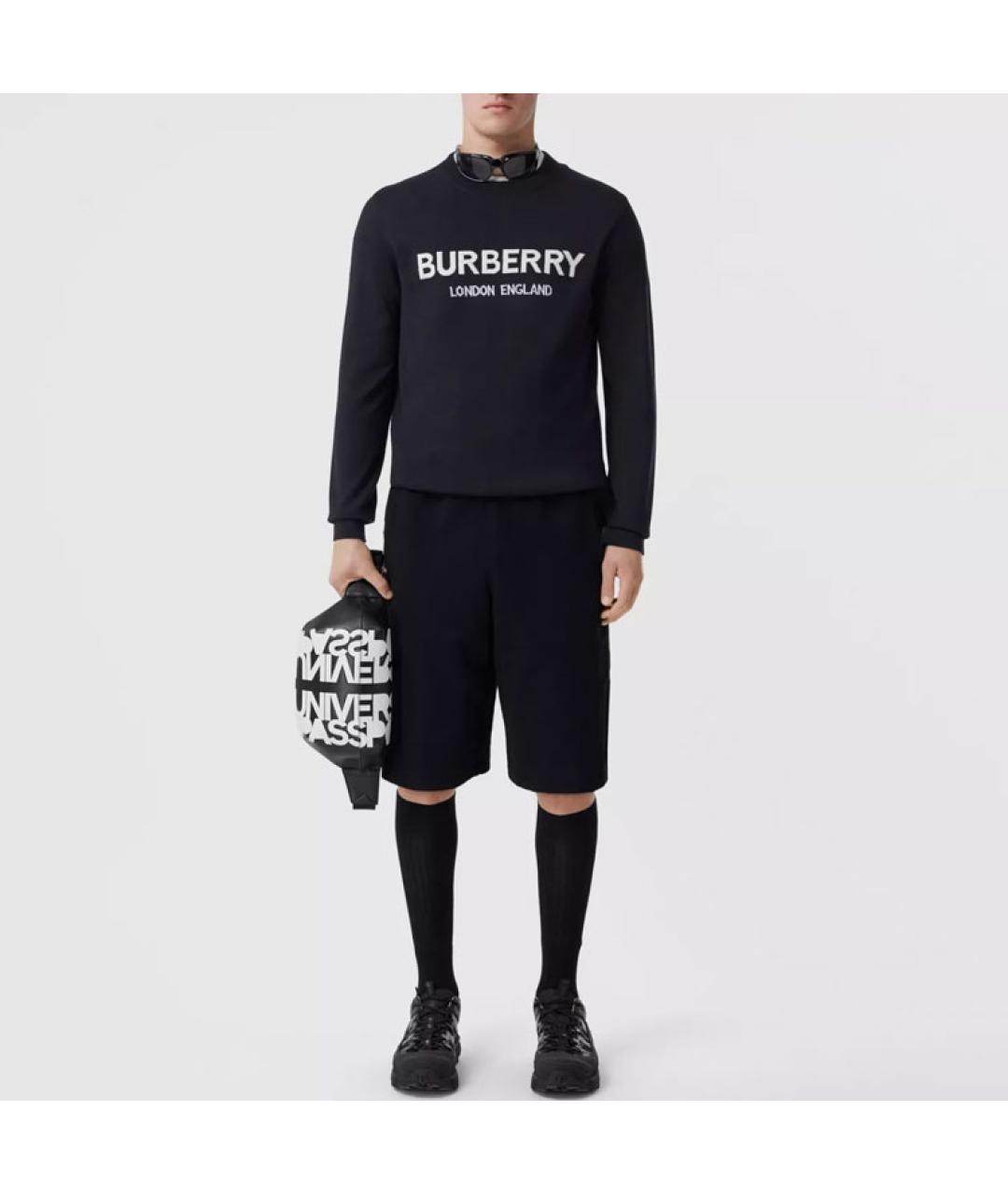 BURBERRY Черный шерстяной джемпер / свитер, фото 2