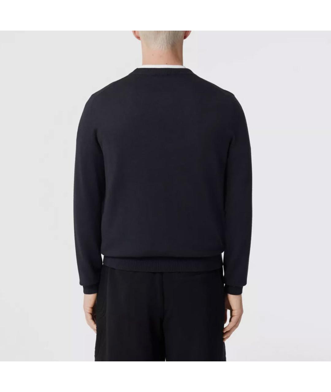 BURBERRY Черный шерстяной джемпер / свитер, фото 3