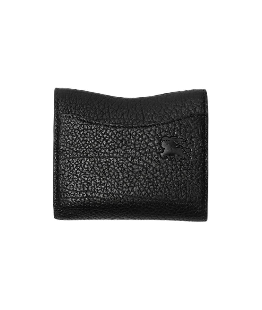 BURBERRY Черный кожаный кошелек, фото 2