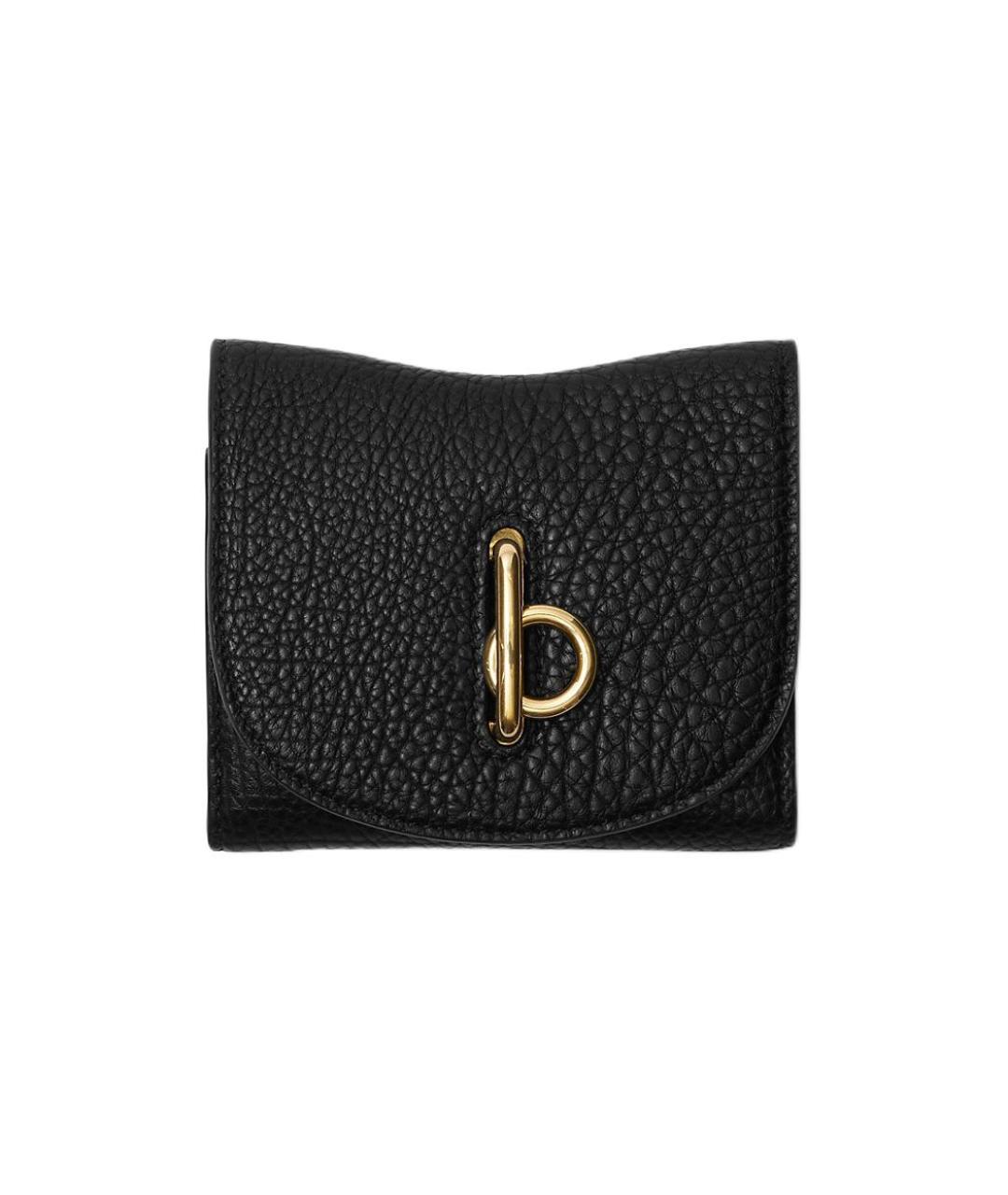 BURBERRY Черный кожаный кошелек, фото 1