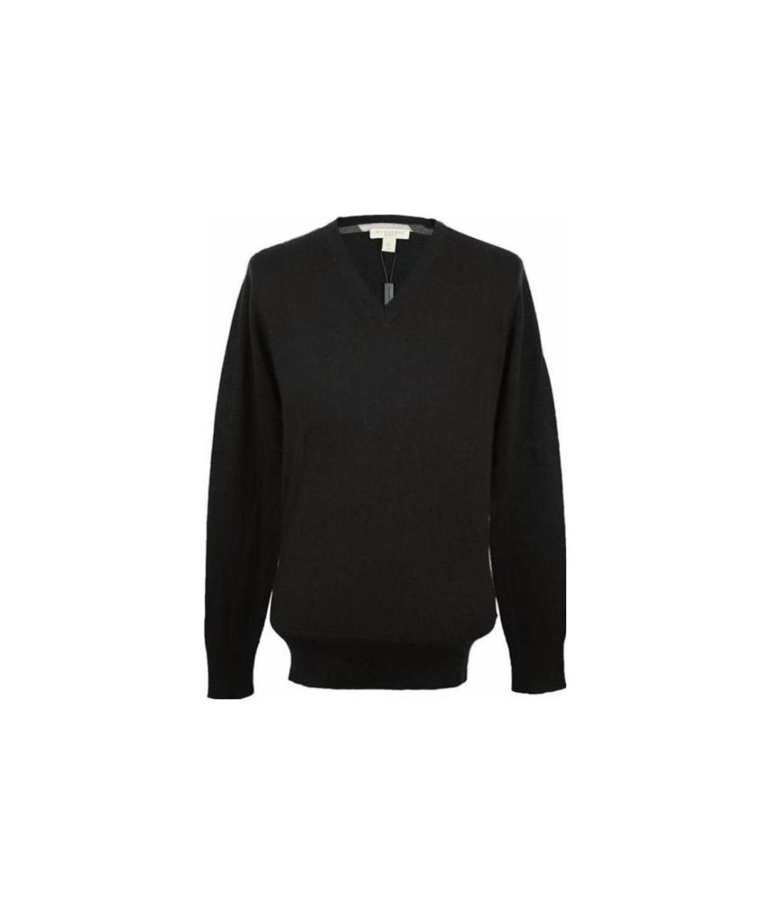 BURBERRY Черный кашемировый джемпер / свитер, фото 1