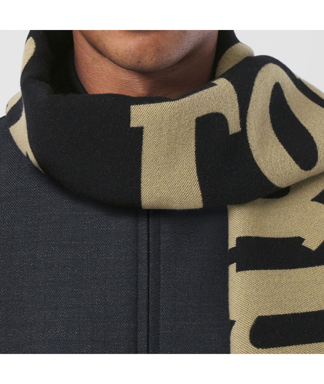 BURBERRY Бежевый шерстяной шарф, фото 3