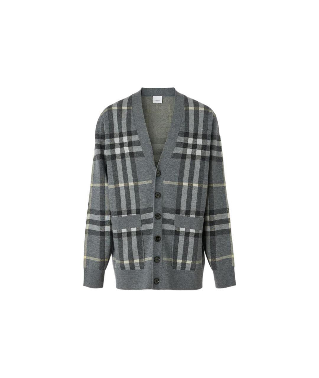 BURBERRY Серый кашемировый джемпер / свитер, фото 1