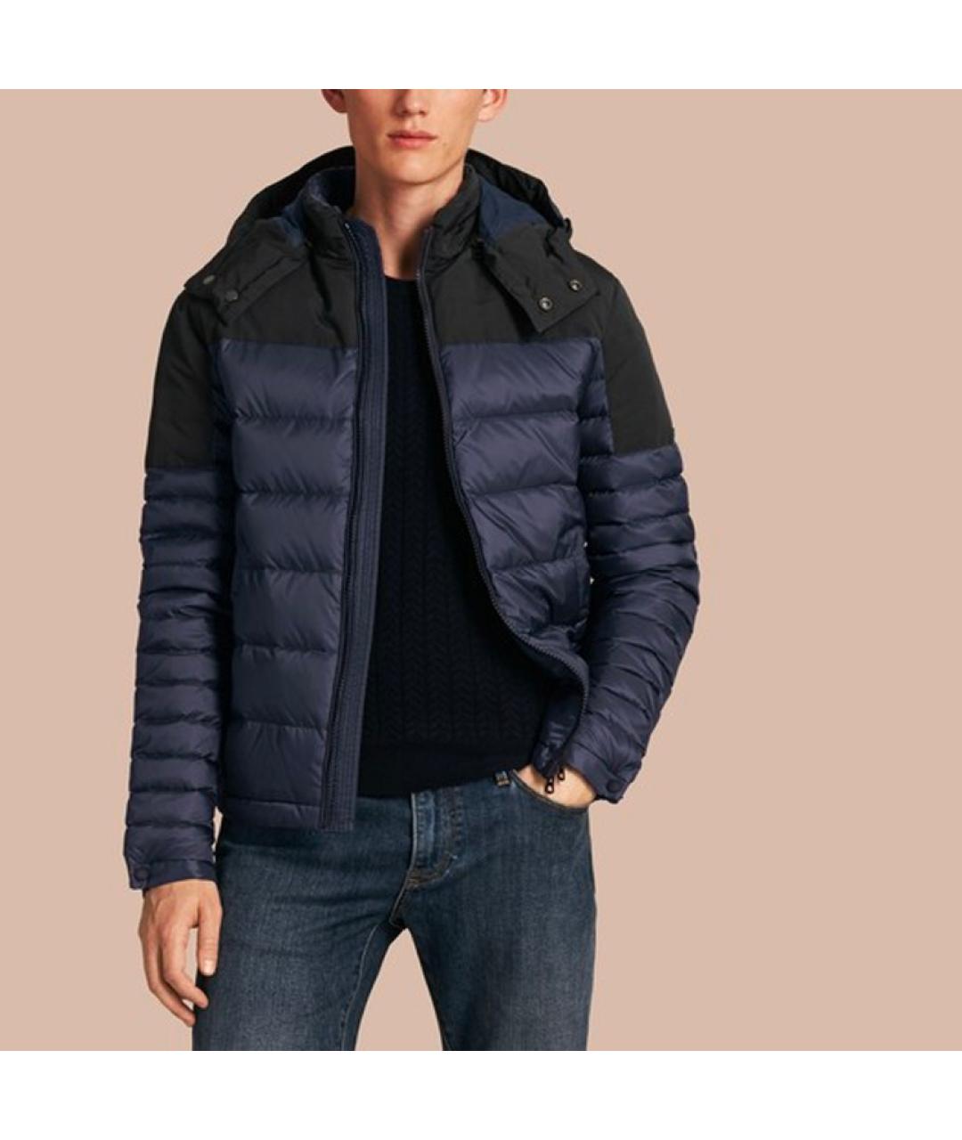 BURBERRY Темно-синий пуховик, фото 3