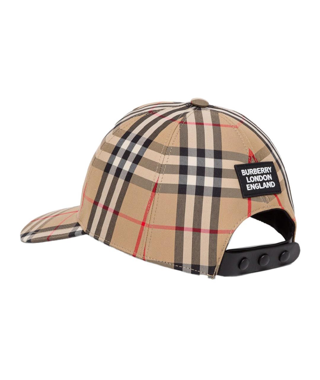 BURBERRY Бежевая хлопковая кепка, фото 2