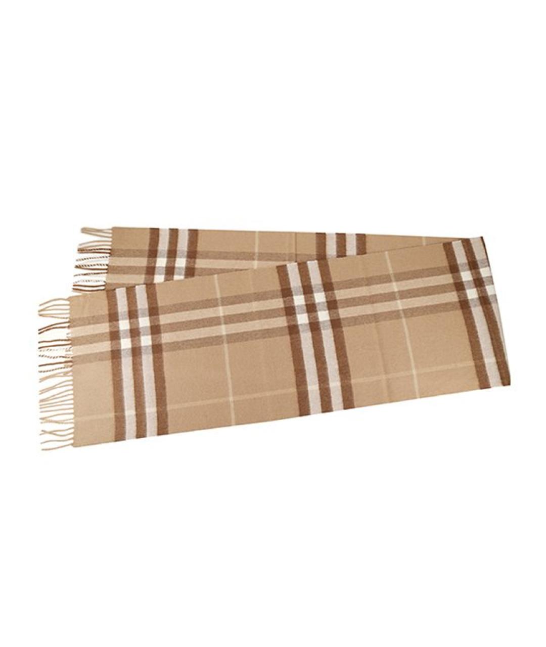 BURBERRY Коричневый кашемировый шарф, фото 3