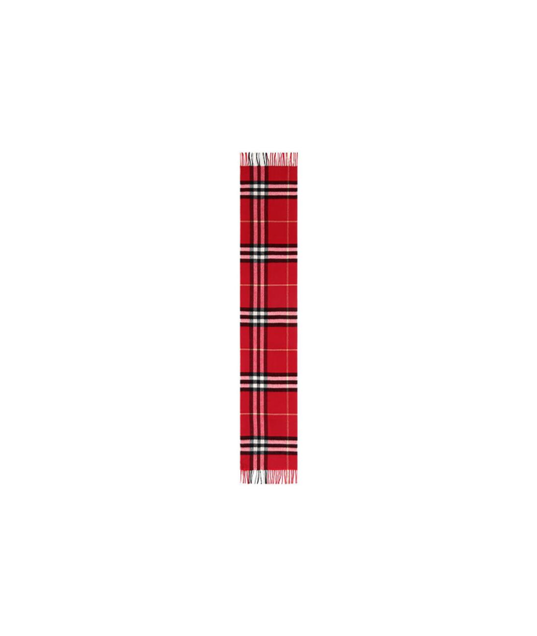 BURBERRY Красный кашемировый шарф, фото 1
