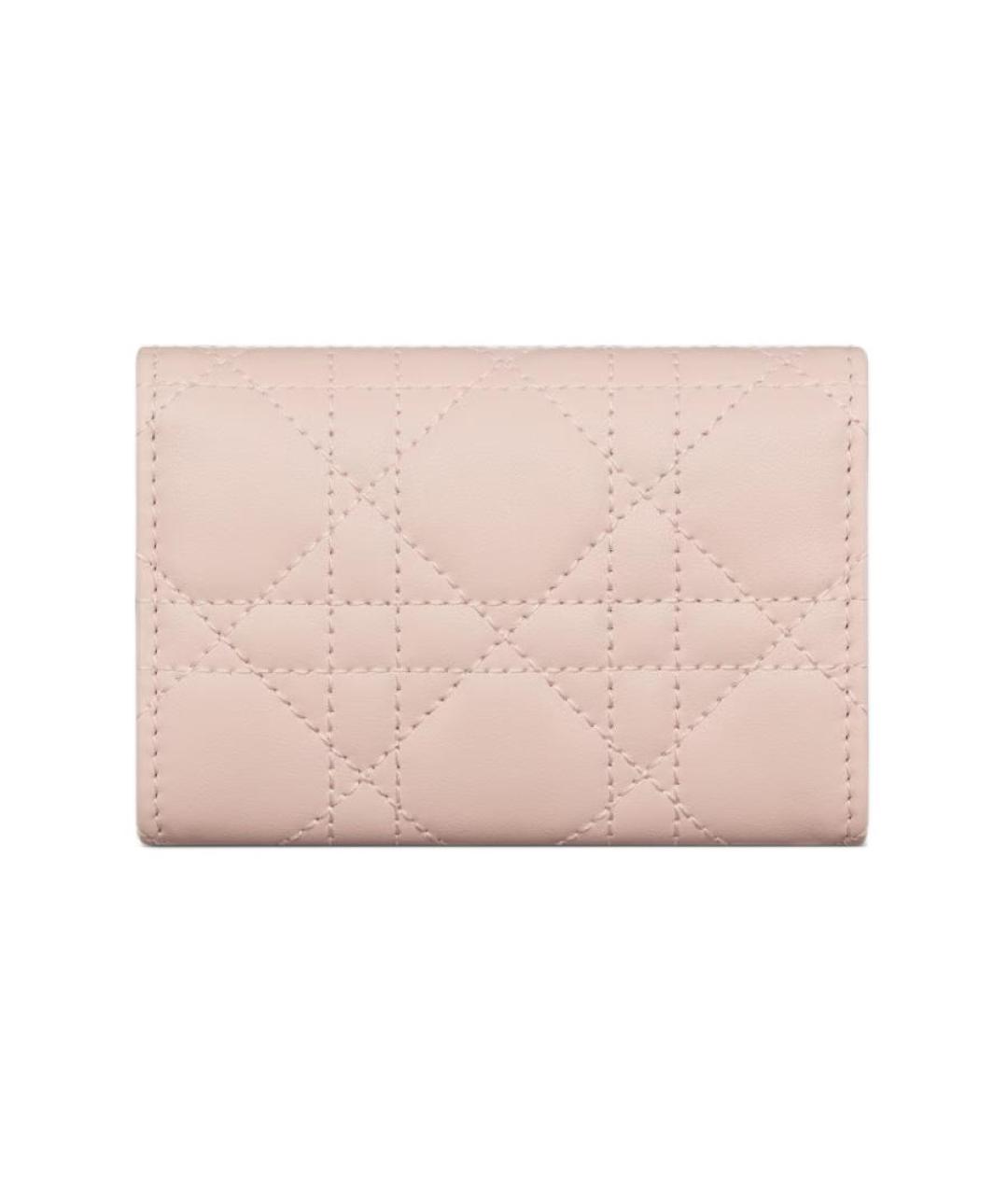 CHRISTIAN DIOR Розовый кожаный кошелек, фото 3