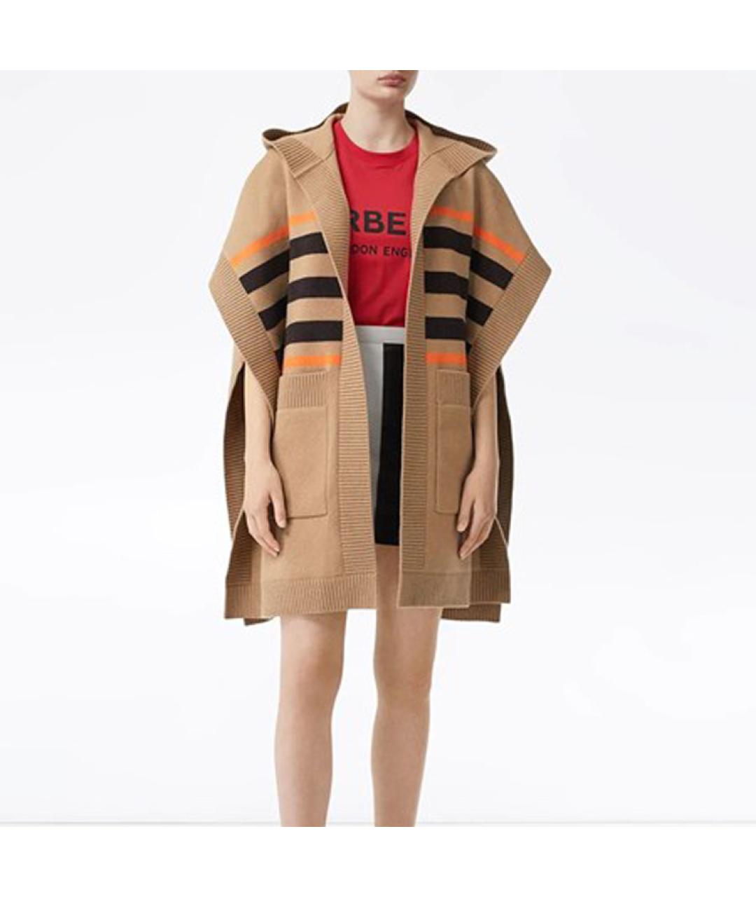 BURBERRY Бежевый кашемировый платок, фото 3