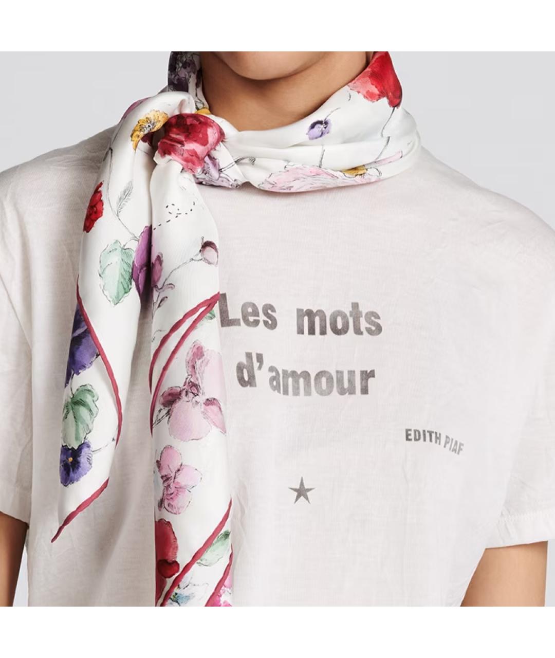 CHRISTIAN DIOR Мульти шелковый шарф, фото 4