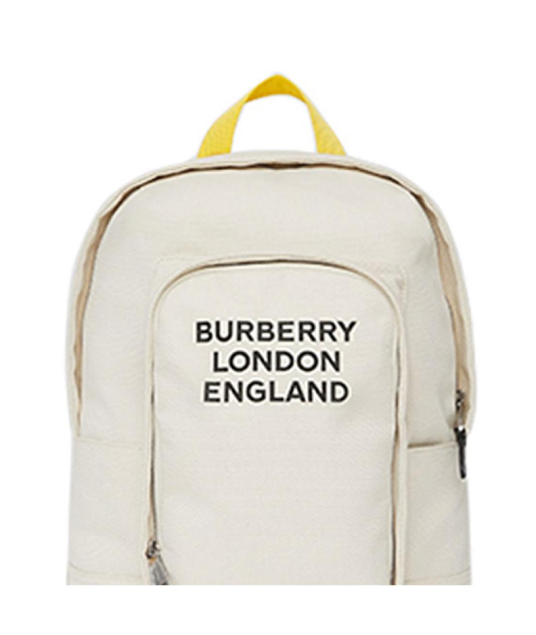 BURBERRY Белый тканевый рюкзак, фото 4