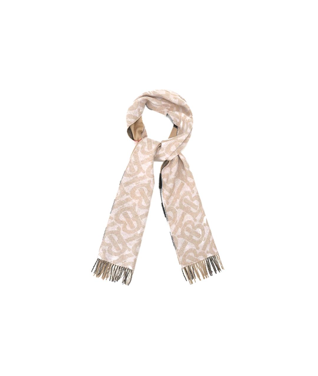 BURBERRY Бежевый кашемировый шарф, фото 2