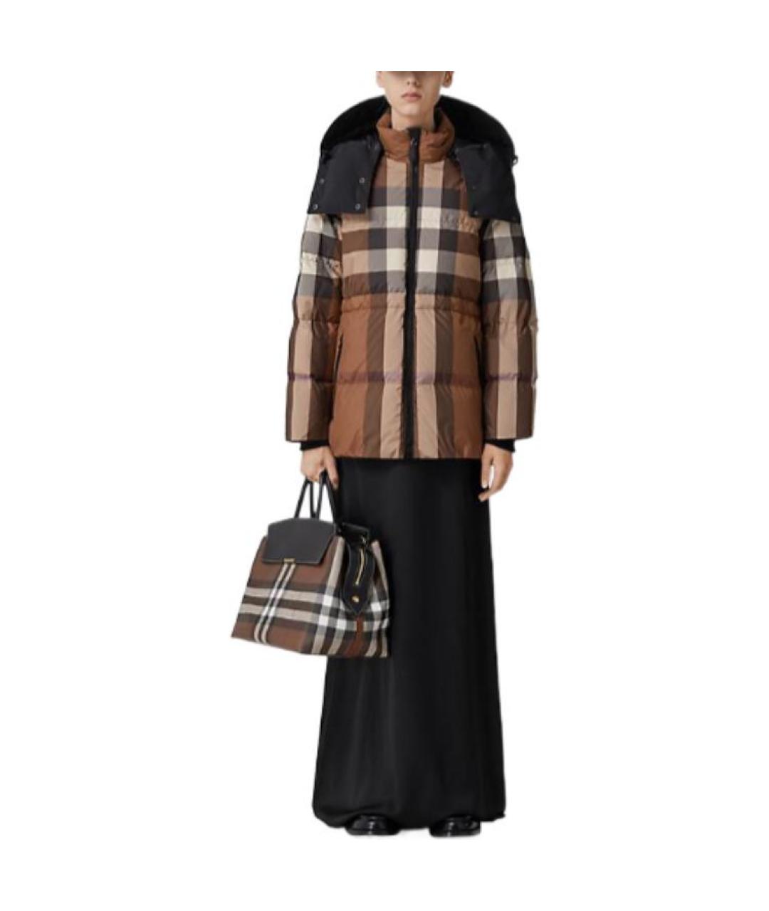 BURBERRY Коричневый пуховик, фото 2