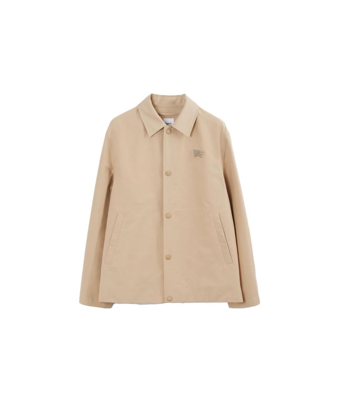 BURBERRY Бежевая хлопковая куртка, фото 1