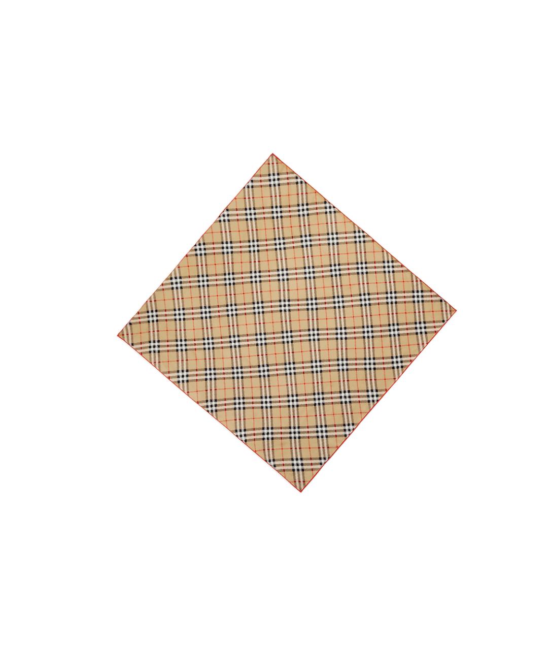 BURBERRY Бежевый шелковый шарф, фото 2