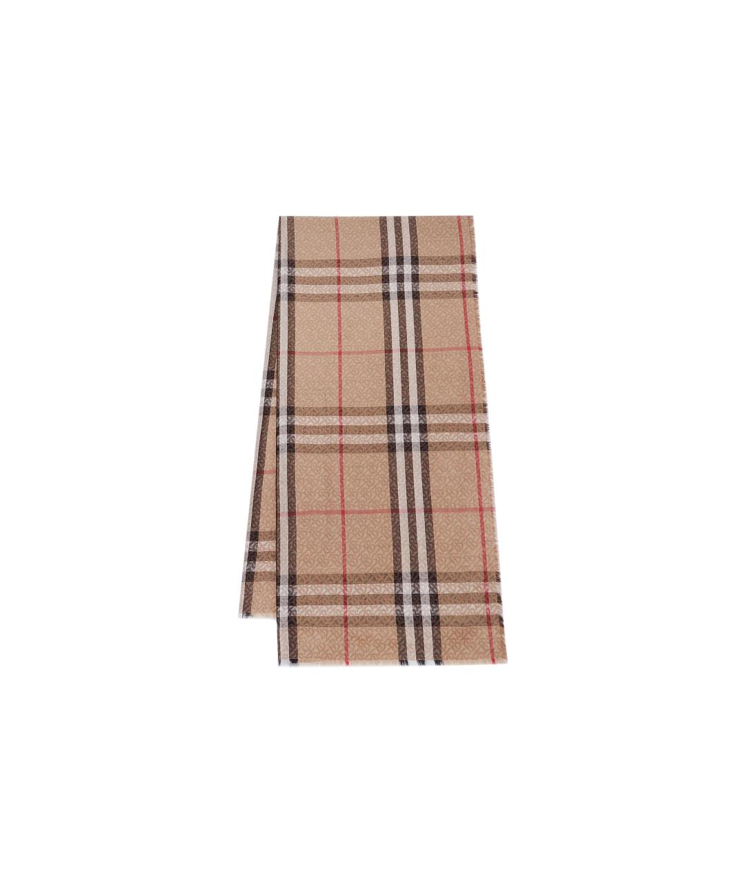 BURBERRY Коричневый кашемировый шарф, фото 1