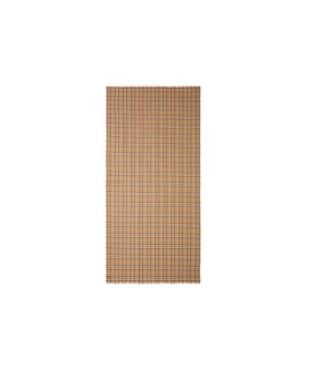 BURBERRY Бежевый кашемировый шарф, фото 2