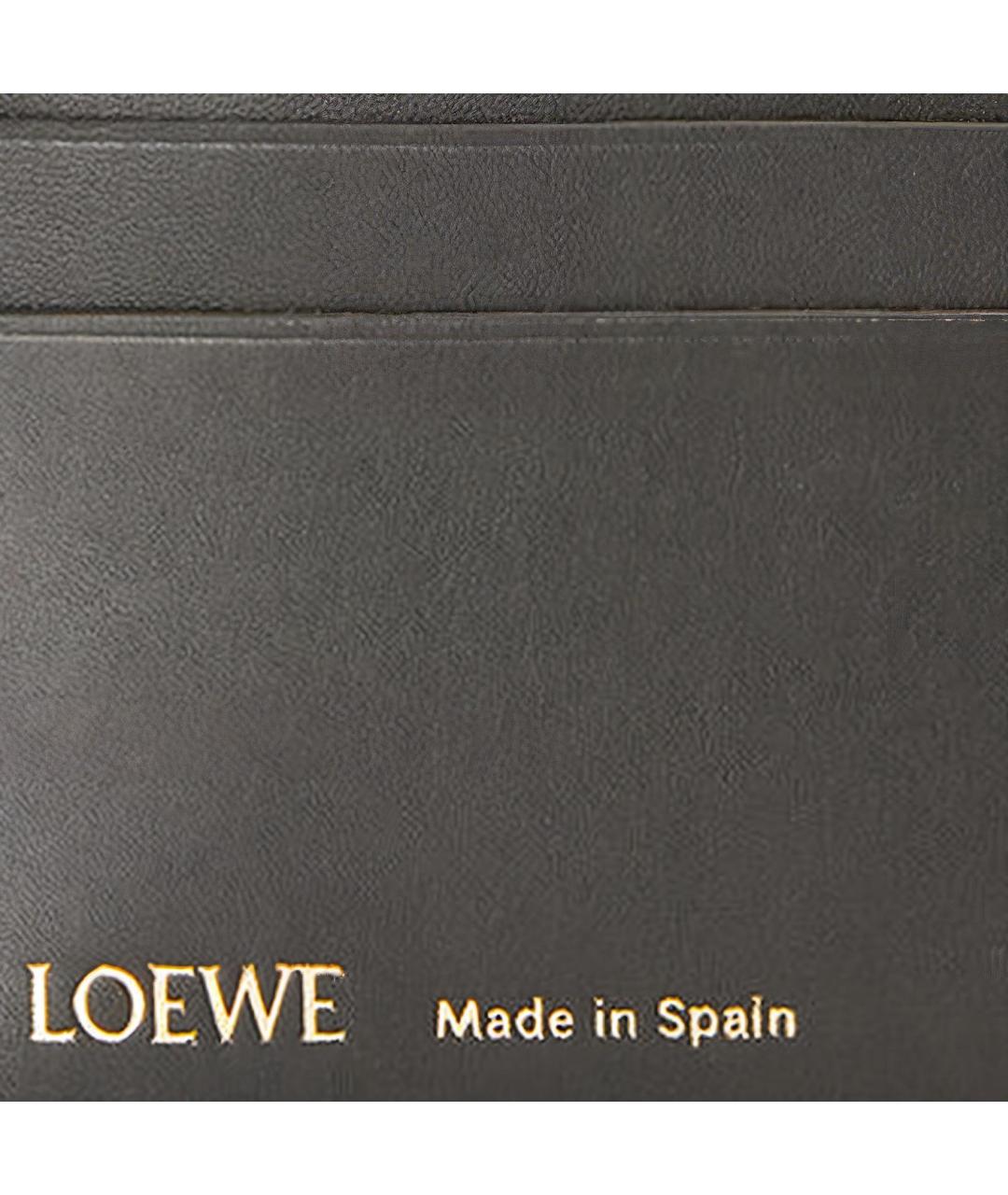 LOEWE Черный кожаный кардхолдер, фото 4