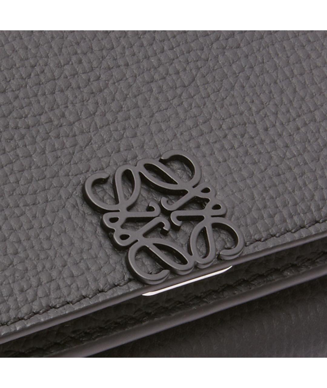 LOEWE Черный кожаный кошелек, фото 6