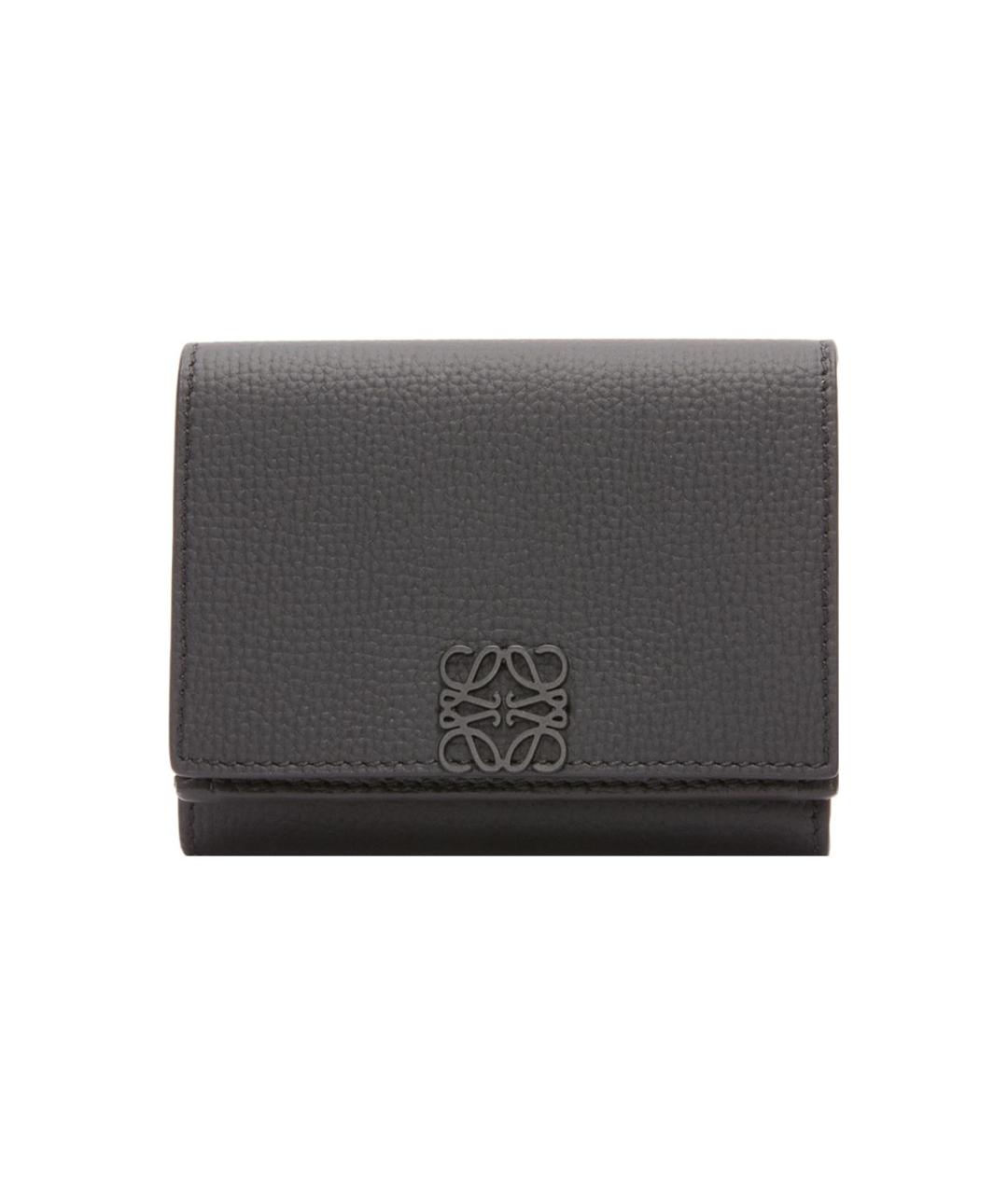 LOEWE Черный кожаный кошелек, фото 1