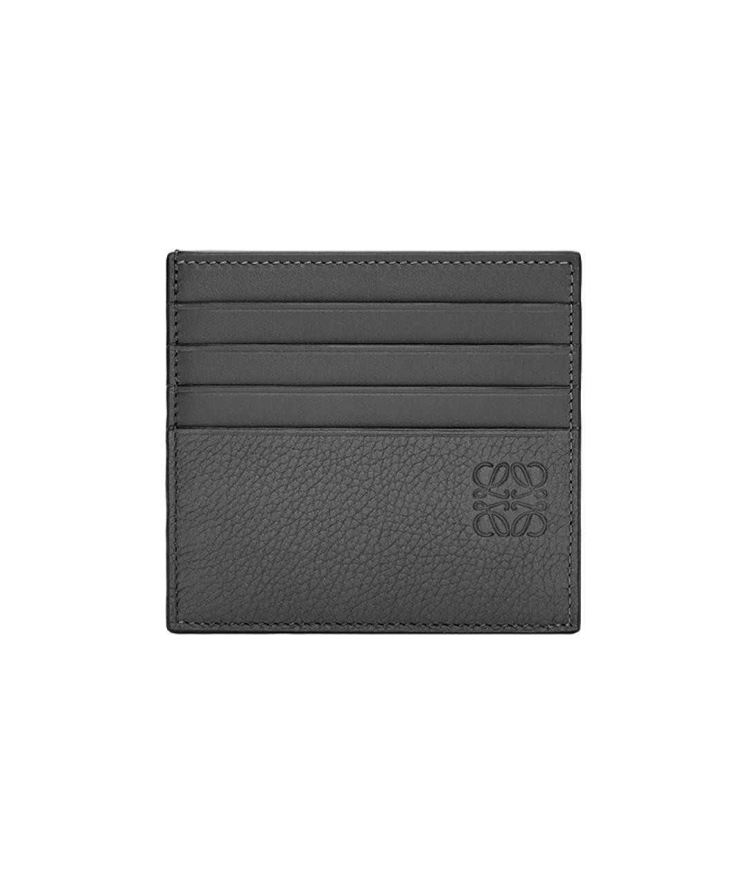 LOEWE Серый кожаный кардхолдер, фото 1