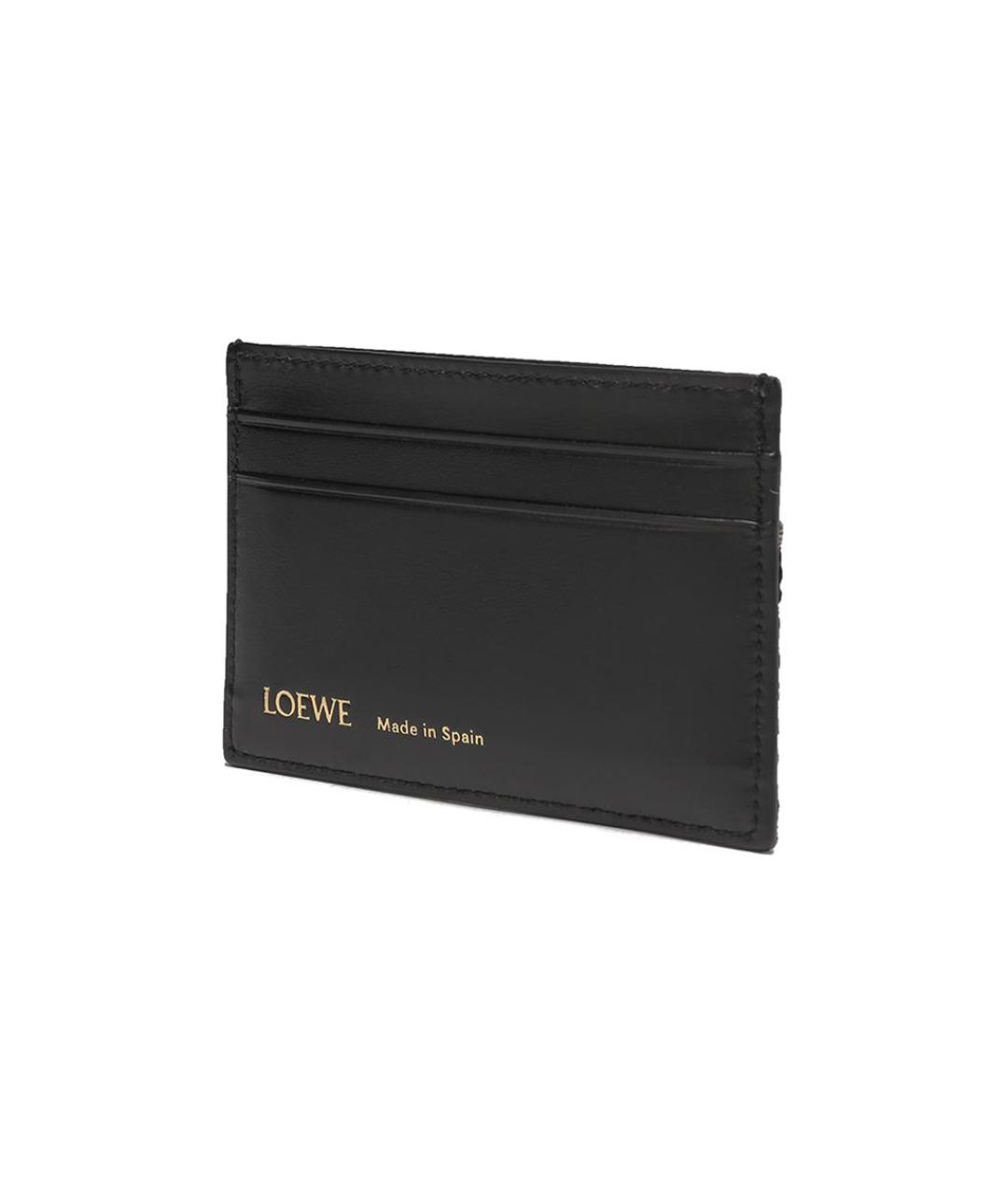 LOEWE Черный кожаный кардхолдер, фото 2