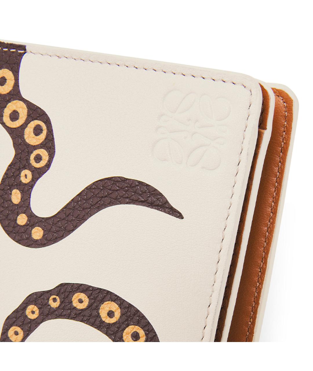 LOEWE Бежевый кожаный кошелек, фото 5