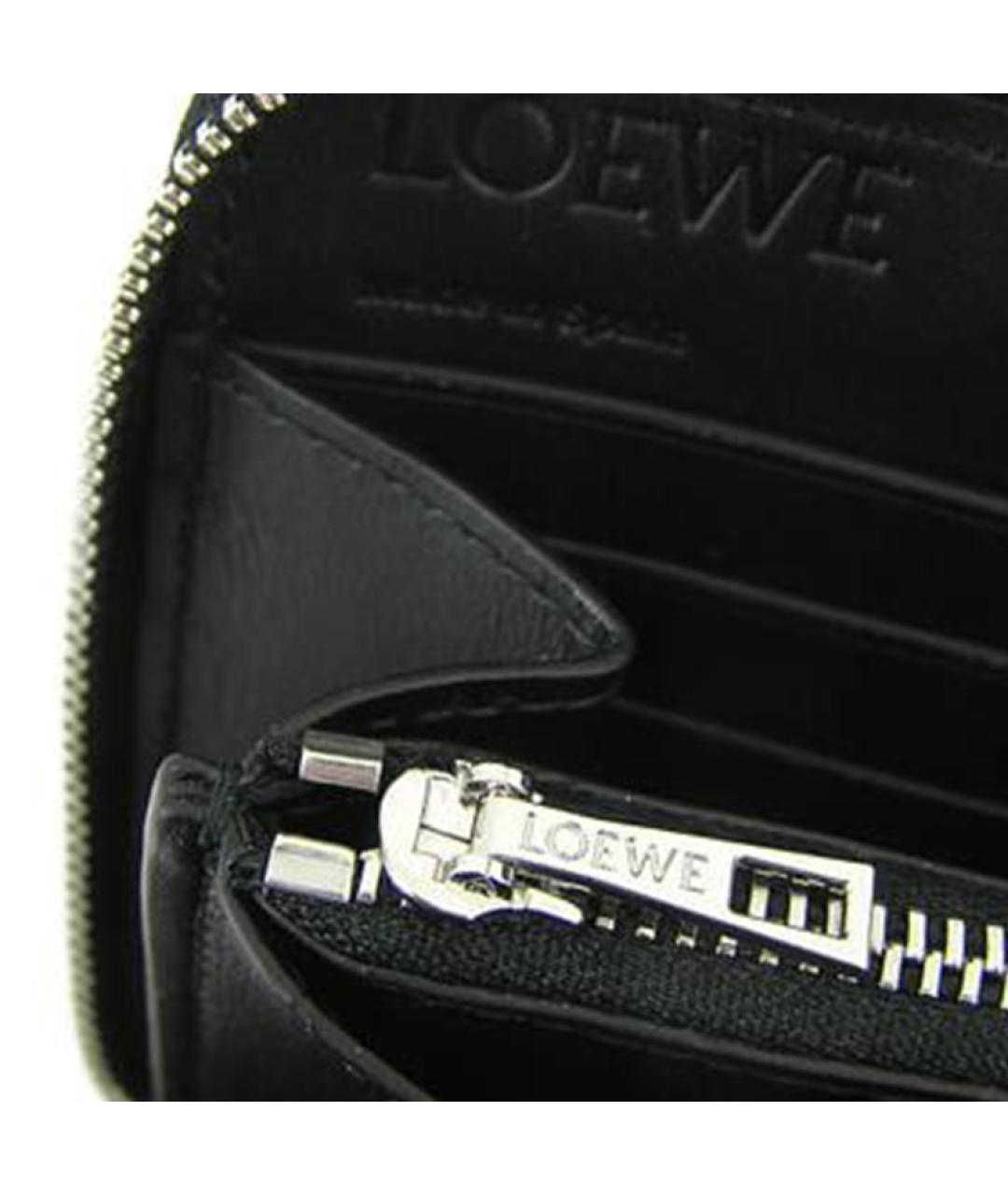LOEWE Черный кожаный кошелек, фото 5
