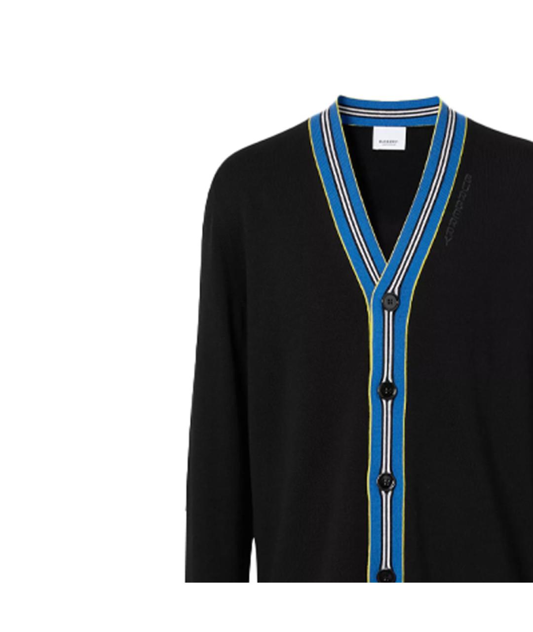 BURBERRY Черный кашемировый джемпер / свитер, фото 4