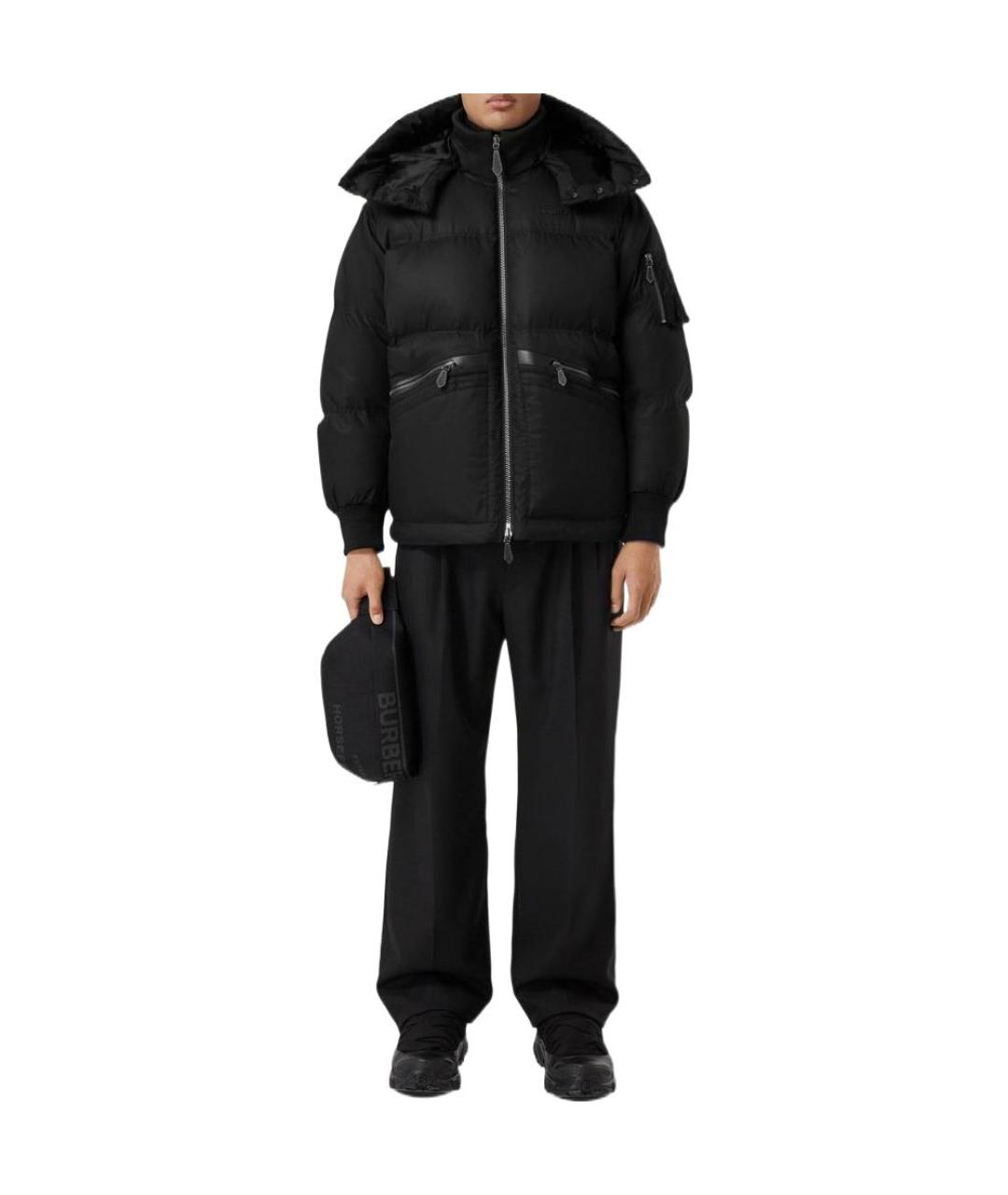 BURBERRY Черный пуховик, фото 2