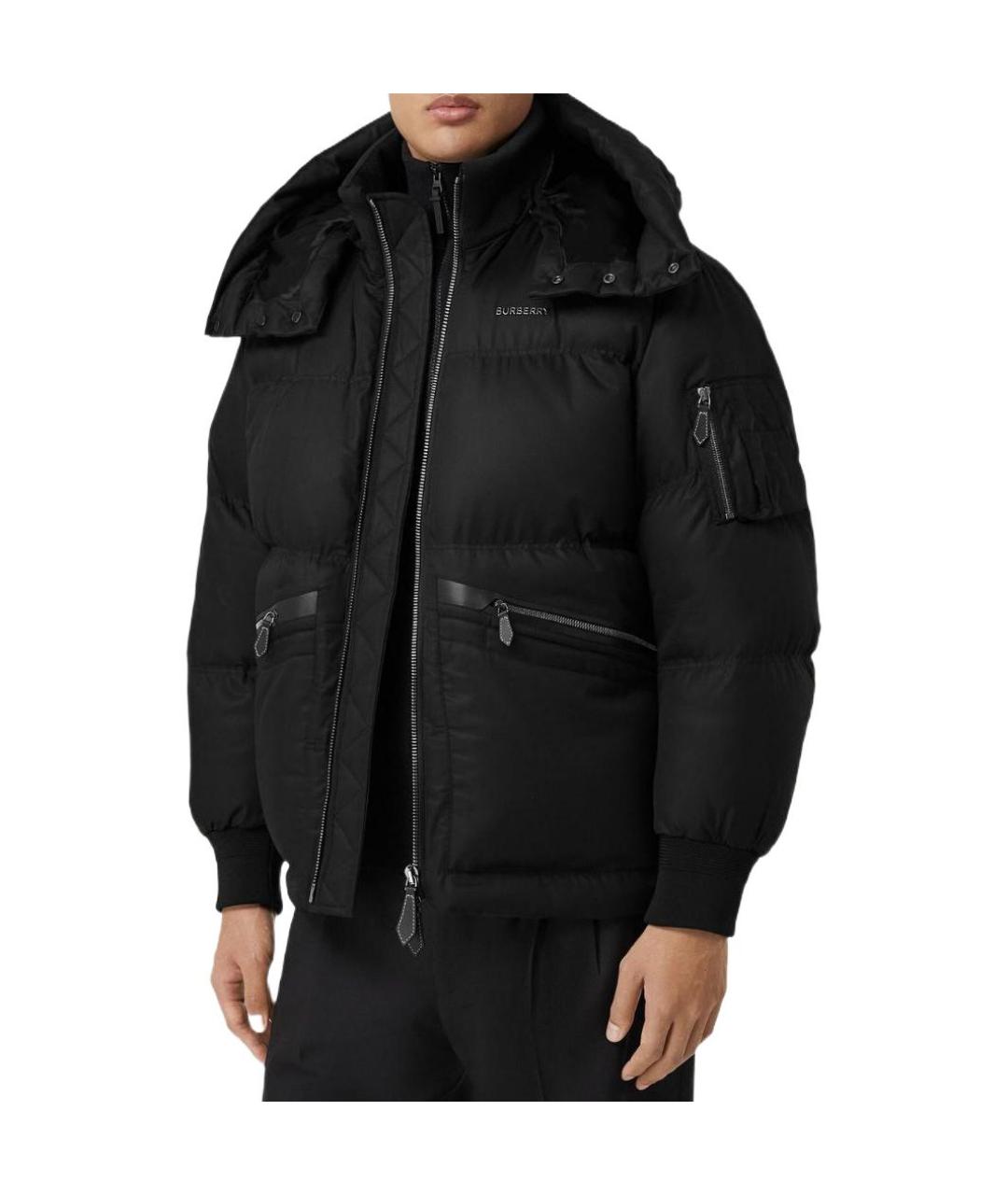 BURBERRY Черный пуховик, фото 4