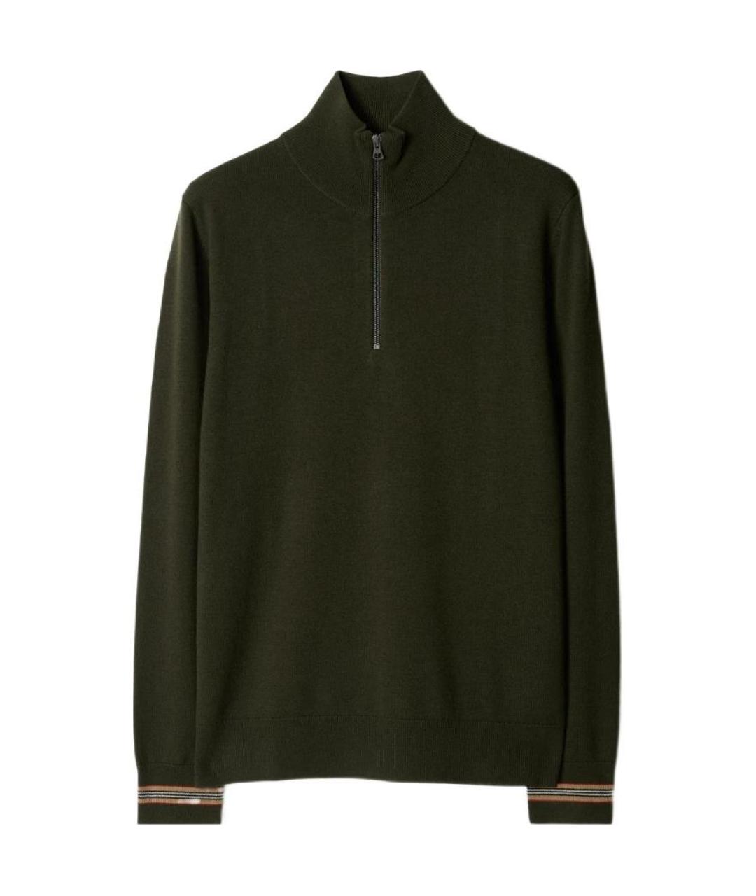 BURBERRY Зеленый джемпер / свитер, фото 1