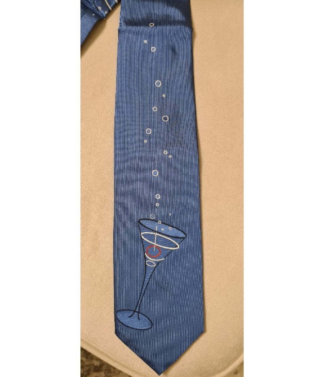 MOSCHINO Синий шелковый галстук, фото 5
