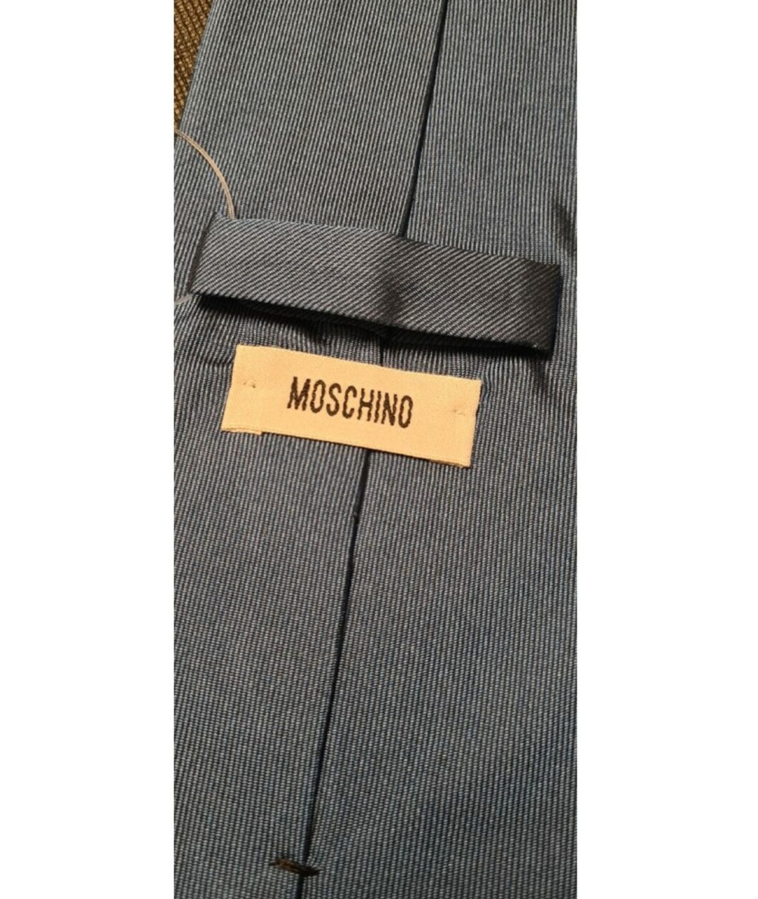 MOSCHINO Синий шелковый галстук, фото 3