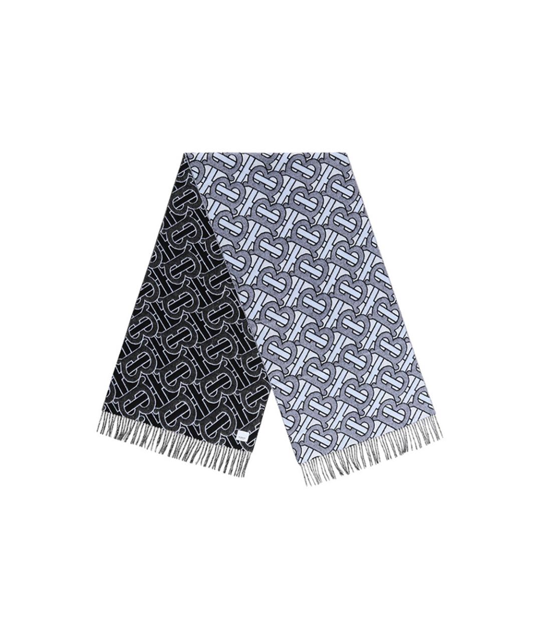 BURBERRY Серый кашемировый шарф, фото 3