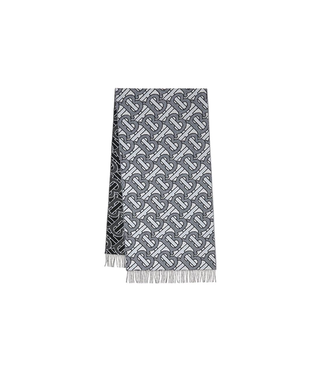 BURBERRY Серый кашемировый шарф, фото 1