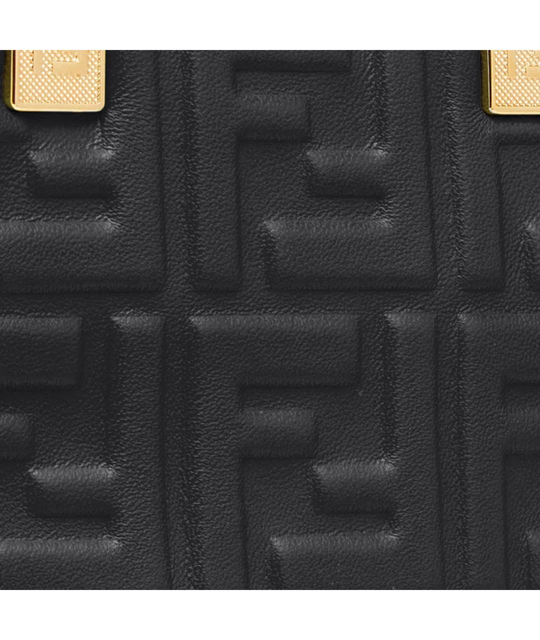 FENDI Черная кожаная сумка через плечо, фото 5