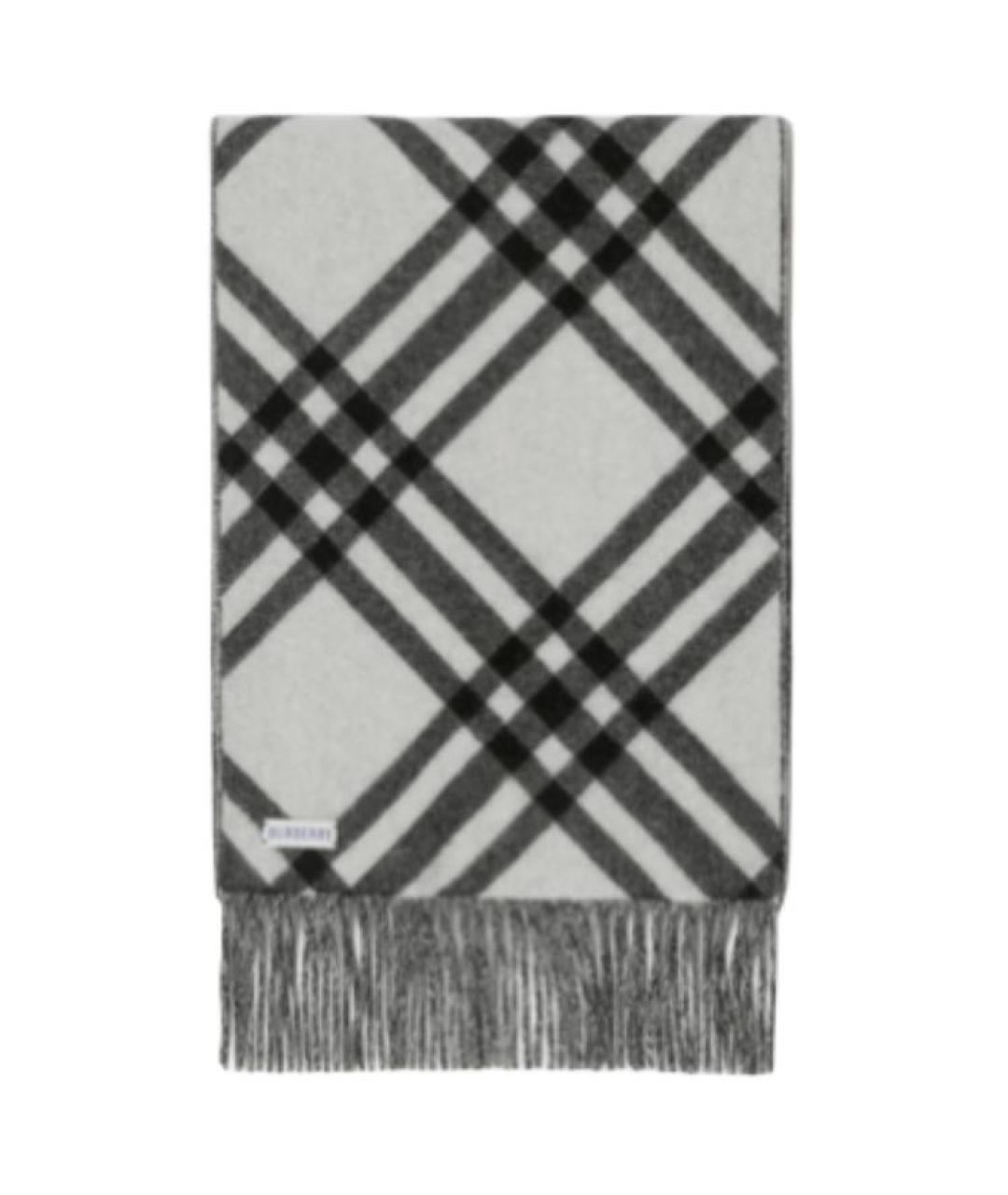 BURBERRY Черный кашемировый шарф, фото 2