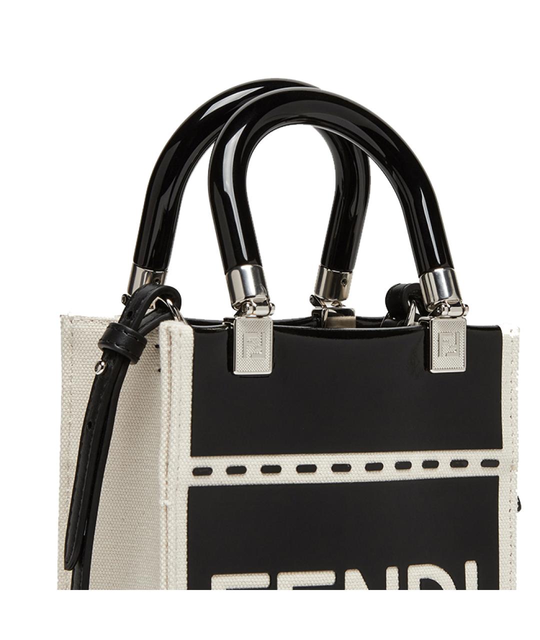 FENDI Черная сумка через плечо из лакированной кожи, фото 5