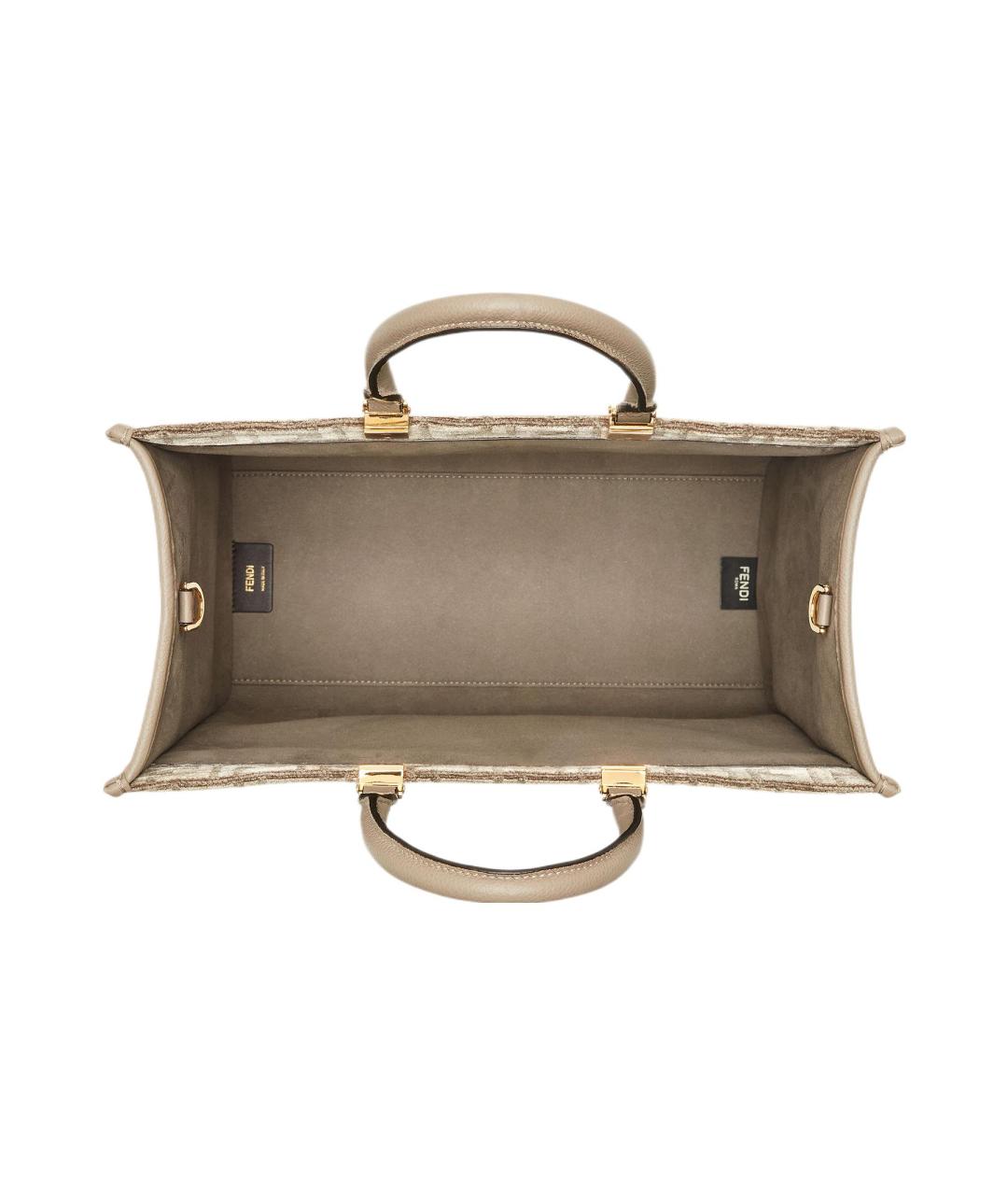 FENDI Серая тканевая сумка через плечо, фото 4