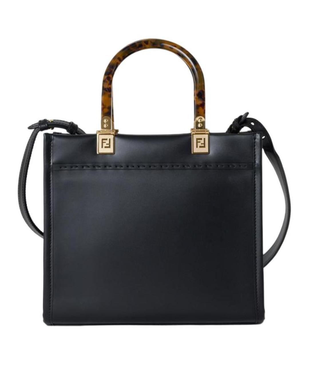 FENDI Черная кожаная сумка через плечо, фото 2