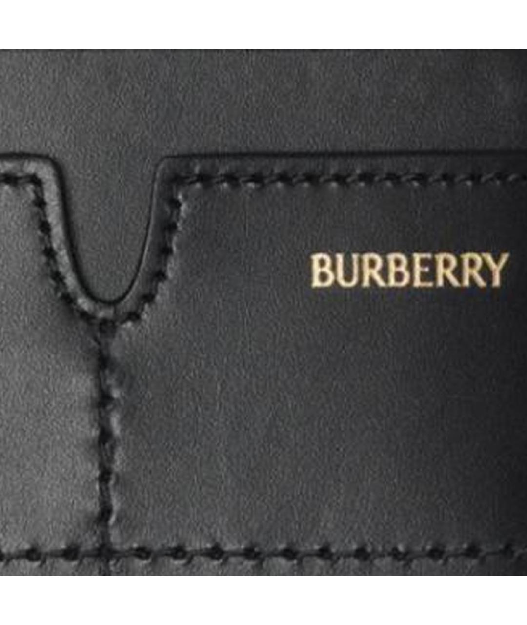 BURBERRY Черный кожаный кардхолдер, фото 3
