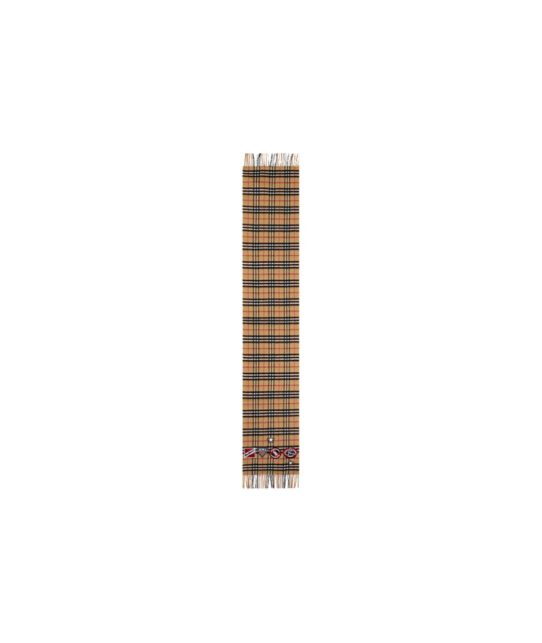 BURBERRY Бежевый кашемировый шарф, фото 1