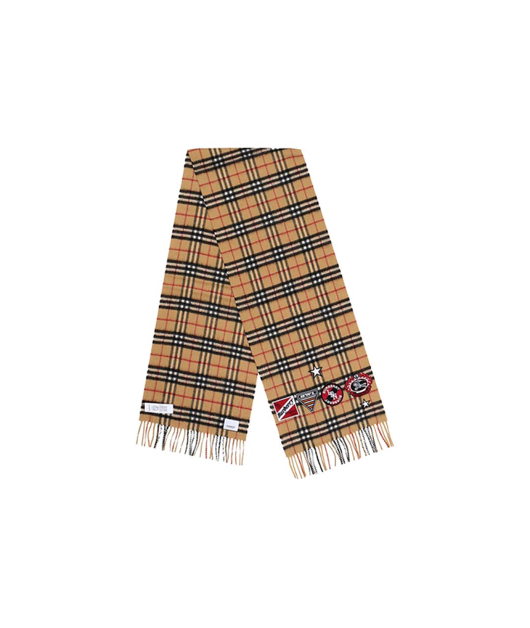 BURBERRY Бежевый кашемировый шарф, фото 2