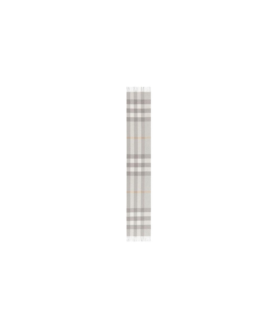 BURBERRY Серый кашемировый шарф, фото 1